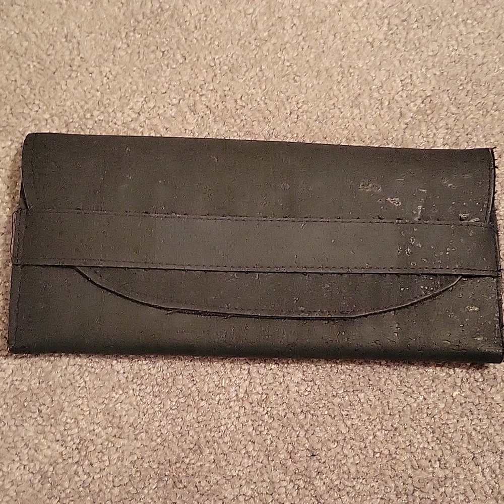 Navy Blue Cork Wallet Minimalist Sustainable